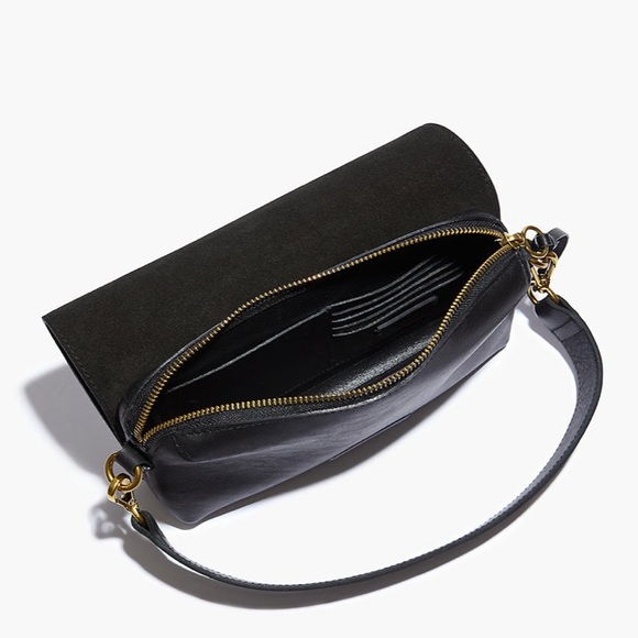 madewell leather flap convertible crossbody bolsa